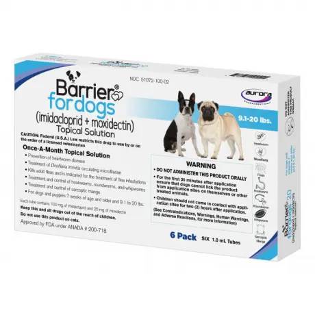 Barrier Topical Solution for Small Dogs 9.1-20 lbs 6 Month Supply
