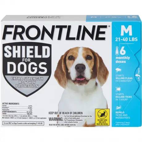 Frontline Shield for Medium Dogs 21-40 lbs 6 Month Supply