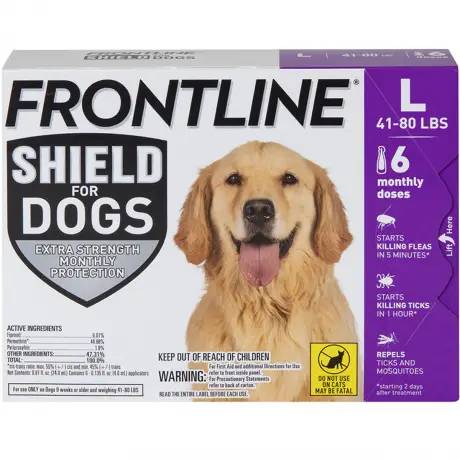 Frontline Shield for Large Dogs 41-80 lbs, 6 Month Supply