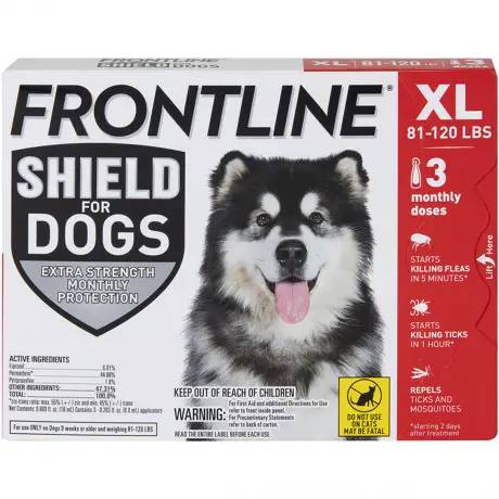 Frontline Shield for Extra Large Dogs 81-120 lbs, 3 Month Supply