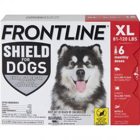 Frontline Shield for Extra Large Dogs 81-120 lbs, 6 Month Supply