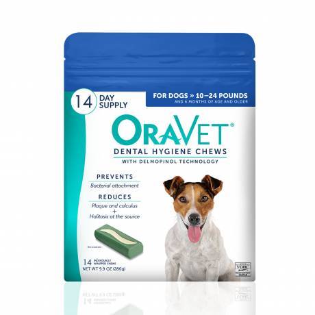 OraVet Dental Chews for Dogs 10-24 lbs 14ct