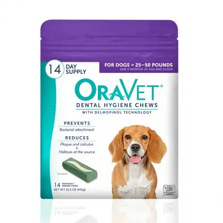 OraVet Dental Chews for Dogs 25-50 lbs 14ct