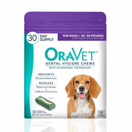 OraVet Dental Chews for Dogs 25-50 lbs 30ct