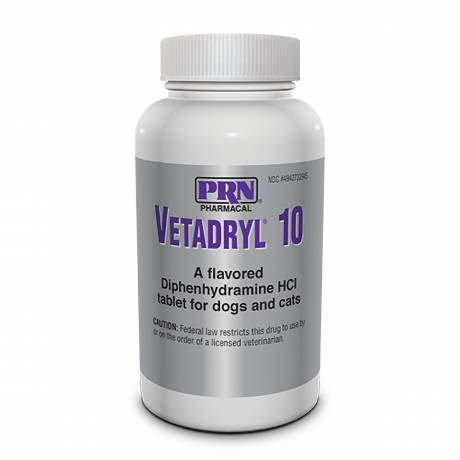Vetadryl (diphenhydramine) 10mg Tablets