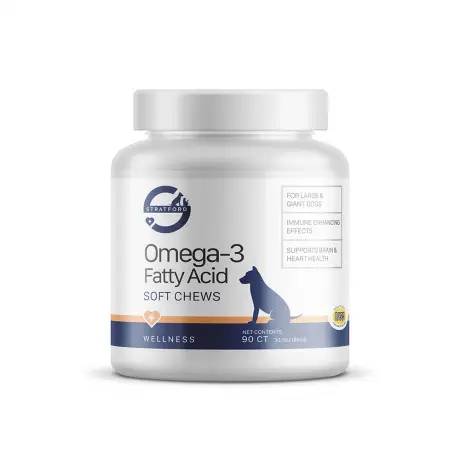 Omega-3 Fatty Acid 90 Soft Chews for Large and Giant Dogs