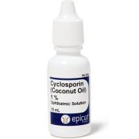 Cyclosporin Compounded Coconut Oil Ophthalmic for Dogs and Cats 1% Solution, 15mL Bottle