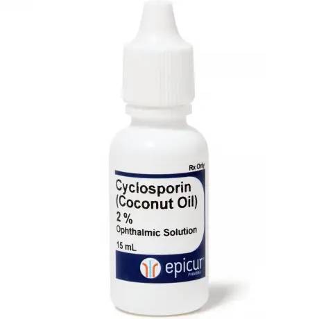 Cyclosporin Epicur Compounded Coconut Oil Ophthalmic 2% Solution, 15mL Bottle