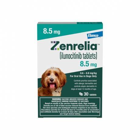 Zenrelia (ilunocitinib) Allergy Relief for Dogs, 8.5mg 30 Tablet Blister Pack
