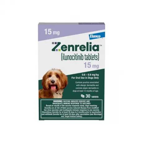 Zenrelia (ilunocitinib) Allergy Relief for Dogs, 15mg 30 Tablet Blister Pack
