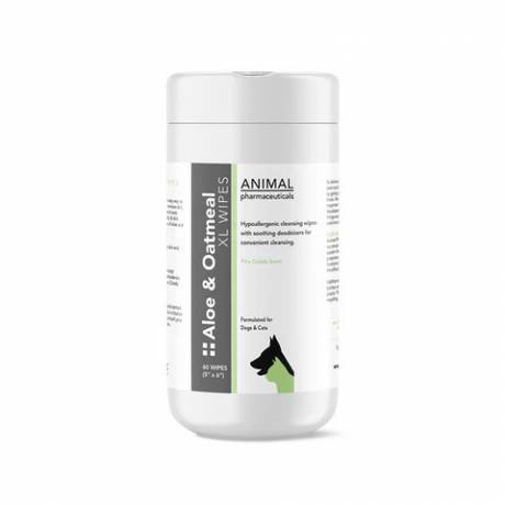 Animal Pharmaceuticals Aloe and Oatmeal 60 XL Wipes for Dogs and Cats