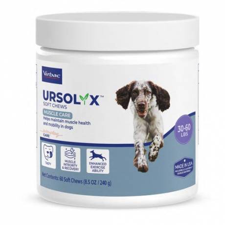 Ursolyx Muscle Care For Dogs 30 to 60 Pounds 60 Soft Chews