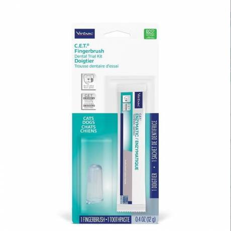 C.E.T. Fingerbrush with Sample Toothpaste for Dogs and Cats