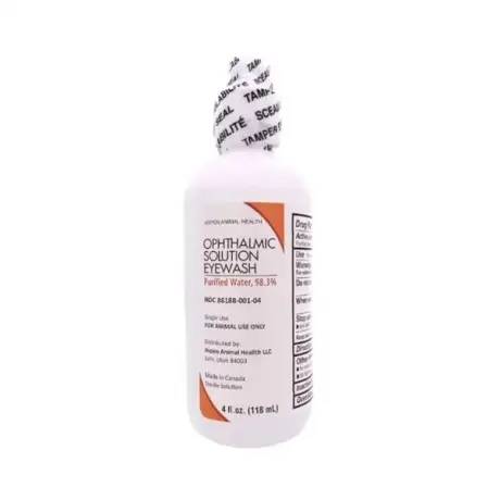 Ophthalmic Solution Eyewash for Dogs and Cats 4oz Bottle with Dropper Nozzle