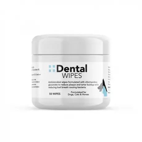 Animal Pharmaceuticals Dental Antimicrobial Cleansing Wipes, 50ct for Dogs and Cats