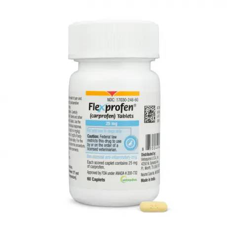Flexprofen (carprofen) 25mg, 60 Caplets for Dogs
