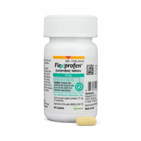 Flexprofen (carprofen) 75mg, 60 Caplets for Dogs