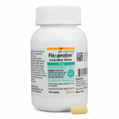 Flexprofen (carprofen) 75mg, 180 Caplets for Dogs