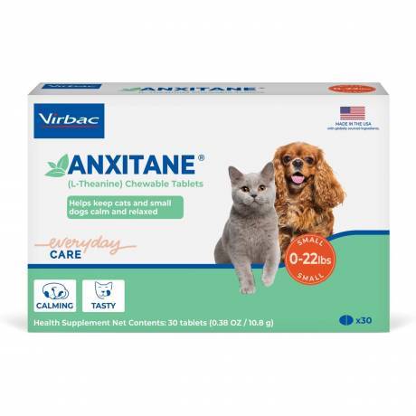Anxitane (L-Theanine) for Small Dogs and Cats, 30 Tablet Box