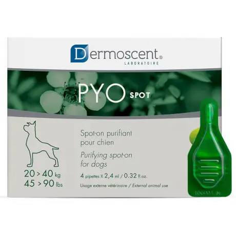 Dermoscent PYOspot for Large Dogs 45-90 lbs Purifying Spot-on PhytoC-2 and Omega Fatty Acids, 4 pipettes