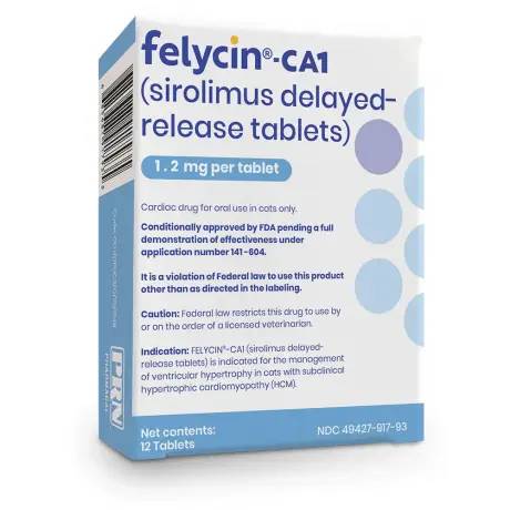 Felycin-CA1 Sirolimus Delayed Release Tablets 1.2mg, 12 Tablet Box