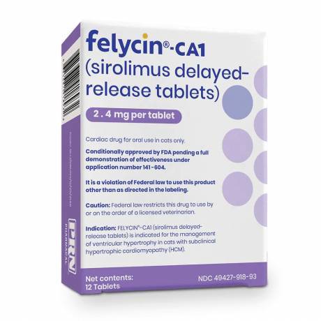 Felycin-CA1 Sirolimus Delayed Release Tablets 2.4mg, 12 Tablet Box