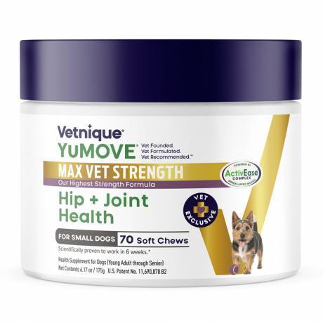 YuMove MAX Vet Strength Hip and Joint Health 70 Soft Chews for Small Dogs under 35 pounds