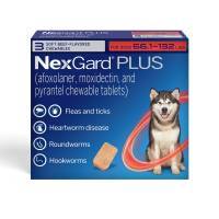 NexGard PLUS Chewables for Dogs 66.1-132 lbs, 3 Month Supply