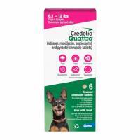 Credelio Quattro for Dogs 6.1-12 lbs (112.5mg), 6 Chewable Tablets