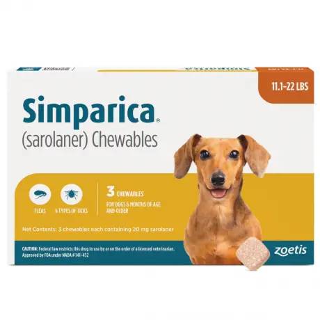 Simparica - 11.1 - 22 lbs, 3 Month Supply