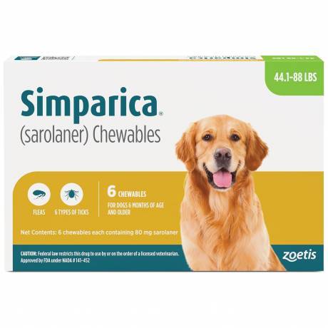 Simparica - 44.1 - 88 lbs, 6 Month Supply