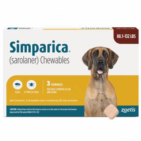 Simparica - 88.1 - 132 lbs, 3 Month Supply