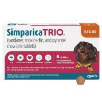 Simparica Trio for Dogs 11.1-22 lbs, 6 Chewables