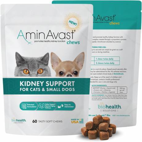 AminAvast for Dogs and Cats - Under 20 lbs, 60 Soft Chews (300mg each)