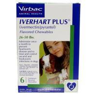 Iverhart Plus Flavored Chewables for Dogs 26-50 lbs, 6 Month Supply; ?>