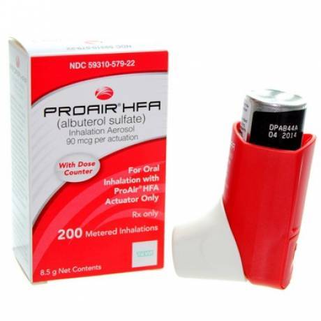 ProAir HFA albuterol inhaler for pets with asthma