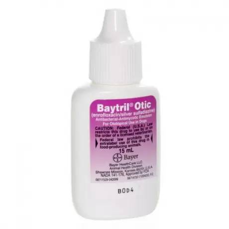 Baytril Otic for Dogs 15mL Bottle
