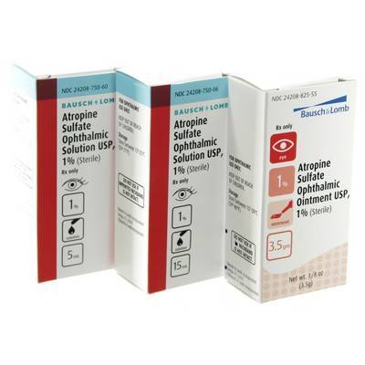 Atropine: Rx Eye Drops or Ointment for 