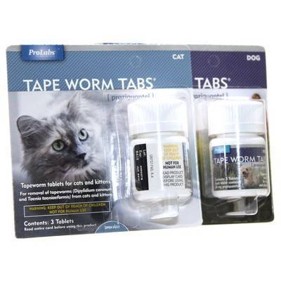 Tape worm on sale tabs for cats