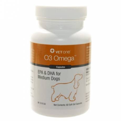 Vet One O3 Omega 60 Soft Gel Capsules for Medium Dogs