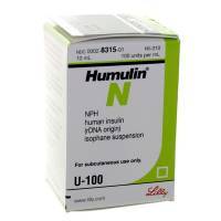 Humulin N Insulin 100 units/mL, 10mL Vial