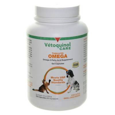 Triglyceride Omega Cats and Sm Dogs up to 30lbs, 250 Capsules